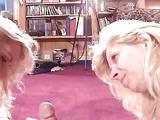 Vinage Session Of Two Stunning Mummies Sucking One Loaded Cane